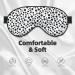 Reusable Sleep Mask Eye Cover - Soft Blackout Eye Masks for Better Sleep Travel & Gifts | Black & White Dot Pattern - Buy Online on GoSupps.com