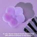 2 Pack Silicone Make-Up Brush Cleaning Mat - Portable Cosmetic Brush Cleaner for Fast and Easy Cleaning - Violet - Buy Online on GoSupps.com