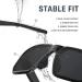 TOREGE Sports Polarized Sunglasses TR66 - Matte Black & Black Lens - Buy Online on GoSupps.com