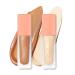 Oulac Liquid Eyeshadow Satin Finish - Multi-Use Eyeshadow Eye Primer Bronzer | Blendable Smooth Eye Make-up Crease-Resistant Non-Greasy Vegan (SA01/SA02) (Sa01)sand/(Sa02)cream