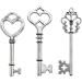 30PCS Antique Skeleton Keys Vintage Steampunk Juliet Collection - Silver - Buy Online on GoSupps.com