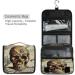 Shop Vintage Floral Skull Cultural Bag | Halloween Travel Wash Organizer for Men & Women - Portable Makeup & Cosmetics Storage with Hooks - Buy Online on GoSupps.com