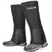 QTECLOR Leg Gaiters Waterproof Snow Boot Gaiters for Snowshoeing, Hiking, Hunting, Running, Motorcycle Anti-Tear Oxford Fabric, TPU Instep Belt Metal Shoelace Hook for Outdoor Black Medium