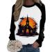 Halloween Costumes Printed Fashionable Casual Long Sleeved Zipper Round Neck Hoodies Sweater Tops Womens Hoodies Black Medium - Buy Online on GoSupps.com