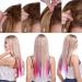 Rainbow Clip-In Hair Extensions | 50cm Dark Purple Strands | 10 Pcs 80g Realistic Smooth Hair - Buy Online on GoSupps.com