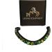 Leone Equipment Herring Strap Horse Headband - Glitzer Bridle for Warmblood Thoroughbred & Pony - Green Dark Brown Leather - Buy Online on GoSupps.com