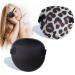 2PCS Eye Patches Soft Medical Eye Patch Adjustable Amblyopia Lazy Eye Patches Pirate Eye Patches for Kids and Adults 2 Color Black + Leopard Print