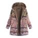 Plush jacket women teddy elegant parka coat oversized long winter coat with flower pattern buttons upper clothing artificial pelza jacket zip hoodie jacket zip winterjack fleece jacket hooded 1-rosa m