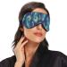 Adjustable Light Blocking Eye Mask for Deep Sleep - Haskirky Adult Men and Women Travel, Yoga, Meditation - Peacock Feather Design - Buy Online on GoSupps.com
