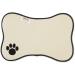 Bone Dry Cat Shape Pet Food Mat - Embroidered Microfiber, Taupe - Buy Online on GoSupps.com