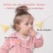 Silico Pacifier Chain with Adjustable Spring | Seposve 2-Pack Soft & Flexible Pacifier Strap for Baby Boys & Girls - One-Piece Design 2 Pink - Buy Online on GoSupps.com