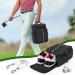 Goburos Golf Shoe Bag for Men US Size 14 - Durable Carrier with Free Glove Holders & Pockets for Accessories - Ideal Black Golf Bag - Buy Online on GoSupps.com