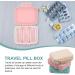 Healvian Small Pill Organizer Box - 3Pcs Travel Mini Pill Case Holder with Removable Compartments for Fish Oil - Portable Daily Use - Buy Online on GoSupps.com