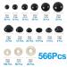 Yexixsr 566PCS Safety Eyes and Noses for Amigurumi - Craft Doll Eyes and Nose for Teddy Bear, Crochet Toy - Various Sizes - Buy Online on GoSupps.com