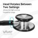 Vive Precision Dualhead Stethoscope - Diaphragm Bell for Nurses, ER, Cardiology, Veterinary - Black - Buy Online on GoSupps.com