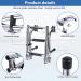 Marinebaby Stainless Steel Folding Pontoon Boat Ladder | 3 Step Stern Mount with Rubber Grips | Portable and Foldable - Buy Online on GoSupps.com