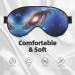 Buy Blue Galaxy Print Double-Sided Eye Mask | Soft Light Blocking Sleep Aid for Better Rest - Buy Online on GoSupps.com