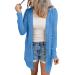 Long Shirt Outerwear Top Thin Warm Knitted Coat Women's Blouse V-Neck Shirt Tunic Long Women's Tunic Women's Shirt Casual Checked Shirt Women's Winter Chunky Knit Jacket G-sky Blue S