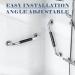 Grab Bars for Bathroom Aolloa Shower Grab Bar 16inch SUS304 Stainless Steel Anti Slip Bathroom Handicap Grab Bars Applicable to Bathroom Shower (Silver 2Pack) - Buy Online on GoSupps.com