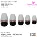 Bling Art False Nails - Black & White Glossy Ballerina Coffin - 24 Artificial Long Tips with Glue for Perfect Manicure - Buy Online on GoSupps.com