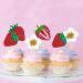 Mulukaya 24Pcs Glitter Strawberry Cupcake Toppers Treat Cake Picks for Fruit Theme Berry Baby Birthday Wedding Party Decorations Supplies - Buy Online on GoSupps.com