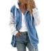 Hanxiulin fleece plush jacket fluffy warm zipper wool jacket Wander Jacket Women Winter Color variants Transitional jacket Oversized Causal Sweat jacket Coat Mantel Winter Jacket S Himmelblau