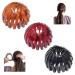 Women bird nest hair clip 3 Pcs plastic ball bun ponytail holder hair clip Ponytail hairpin curling iron Fashion Retro Leopard hair ties for thick hair and thin hair