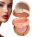 Tsuchiya Blusher Makeup 3 Colors Blush Makeup Multilayer Powder Compact Makeup Blendable Long Lasting All Day Tsuchiya