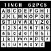 Mossdecal 62pcs Letter Stencils and Numbers 1 Inch, Small Reusable Alphabet Templates Interlocking Stencil Kit for Painting on Wood, Wall, Fabric, Rock, Chalkboard, Sign, Art Craft Stencils