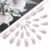 Brishow Coffin Artificial Nails - 24 Pieces French Short Love Heart Press-On Acrylic Nails for Women & Girls - Buy Online on GoSupps.com
