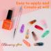 Lavender Violets 25 Pcs Gel Nail Polish Spreading Effect Blooming Gel Base Coat Glossy n Matte Top Coat Dotting Drawing Nail Brush Sparkling Fairy Shimmer Spring Soak Off UV LED Blossom Varnish C405 - Buy Online on GoSupps.com