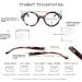 Bevi Stylish Blue Light Reading Glasses Set of 4 for Women - Round Readers with Spring Hinges - Flower Design 2.75x Magnification - Great Value - Buy Online on GoSupps.com