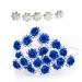 45 Pieces of Wedding Rhinestone Hair Clips U Shape Crystal Hair Clips Rose Flower Design Bridal Wedding Clips Rhinestone Crystal Hair Clips for Wedding Show Prom (Blue White)