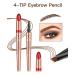 Natural Looking Eyebrow Pencil Microblading Pen - Long-Lasting & Waterproof - 4 Point Eyebrow Pen for Eye Makeup - Portable Microblading Eyebrow Hair in 1 Light Brown - Buy Online on GoSupps.com