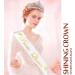 M&C Prom Queen Sash and Tiara Set - Crystal Rhinestone Bridal Crowns for Women and Girls - Buy Online on GoSupps.com
