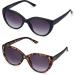 GrinderPUNCH Women's Bifocal Reading Sunglasses - 2 Pairs Vintage Cateye Sun Reader Glasses (2.50x - Buy Online on GoSupps.com