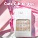 Buy Mrcuvaryas Cute French Press On Nails - Short 24-Piece Angular Acrylic Nail Tips with Pearl Gloss | White Cat French Fingernails for Women & Girls - Buy Online on GoSupps.com