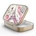 Pill can box with mirror retro 2 compartment Small pill box bronze rectangular pill box or vitamins fish oil dietary supplements pills contain 1 piece F-12-paris Eiffel Tower