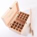 Toseky Essential Oil Storage Box - Wooden Organizer with 25 Grids for Essential Oils & Plants | Perfect Essential Oil Kit - Buy Online on GoSupps.com