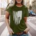 4th of July Patriotic Shirt Women's American Flag Crewneck Top - Army Green XL - Buy Online on GoSupps.com