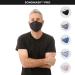 Pro Reusable Face Mask - Breathable 3 Layer Washable Cloth Anti-Fog Nose Wire Adjustable Ear Straps - Unisex International Shipping - Buy Online on GoSupps.com