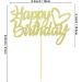 Sumerk Gold Glitter Happy Birthday Cake Topper 1PC Cake Toppers for Birthday Party Decorations Supplies - Buy Online on GoSupps.com