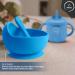 Home-Ed Baby Weaning Set: 9-Piece Baby Food Set with Suction Bowl, Plates, Spoon, and Bibs - Blue - Buy Online on GoSupps.com