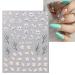 JMEOWIO 6 Sheets 3D Flower Nail Art Stickers | Self-Adhesive Colorful Floral Decals for Summer Nail Design - Buy Online on GoSupps.com