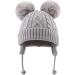 XIAOHAWANG Warm Kids Beanie | Winter Knitted Baby Hat for Boys Girls | Infant Toddler Toque with Pompom | Gray - Buy Online on GoSupps.com