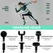 WowTowel Percussion Massage Gun | Deep Tissue Muscle Electric Gun Handheld Vibration Device | 6 Heads, 6 Speeds, Quiet Brushless Motor | Dark Green - Buy Online on GoSupps.com