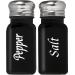 Glass Farmhouse Salt and Pepper Shakers Set - Rustic Black Kitchen Decor - Ideal for Home, Restaurant, or Wedding Gifts - Buy Online on GoSupps.com