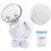 Portable Contact Lens Travel Kit with Cleaner Mirror Tweezers & Solution Bottle - Silver - Perfect for Daily Outdoor Use - Buy Online on GoSupps.com