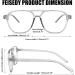 FEISEDY Retro 70s Blue Light Blocking Glasses for Men & Women - No Prescription Needed - B2387 Gray - Buy Online on GoSupps.com