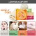 Dapoprren Natural Loofah Soap Bar 4PCS - Exfoliating Turmeric Aloe Rose Coconut Milk Soap - Handmade Moisturizing Soap for Face and Body - Buy Online on GoSupps.com